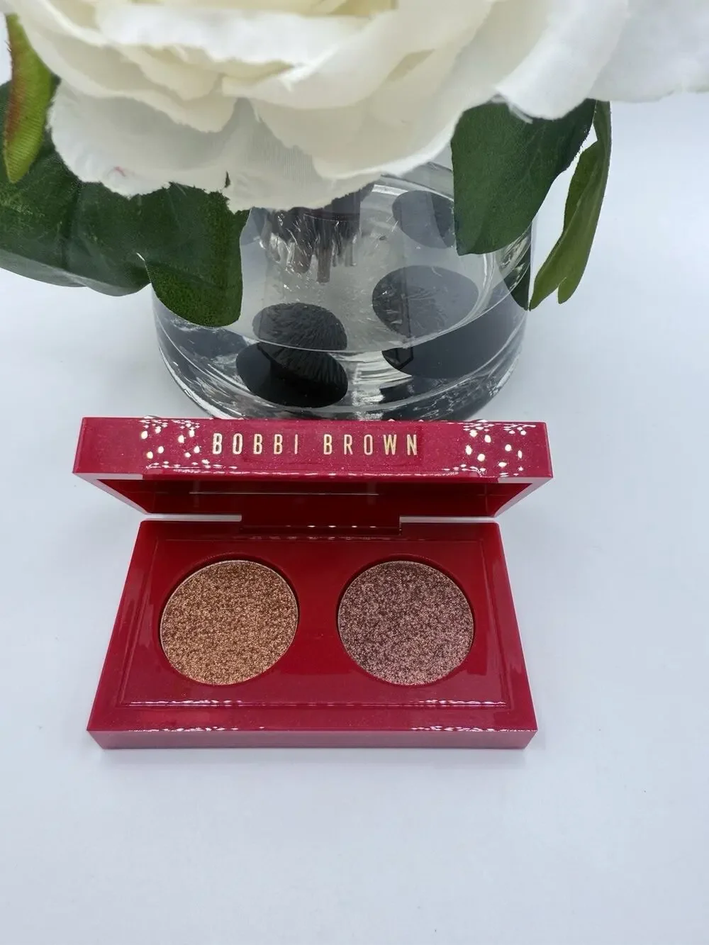 Bobbi Brown Gilded Gleam Eye shadow Duo Metallic Shade Torched & Blazed Brown